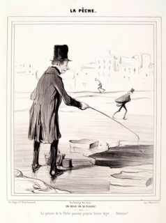 La Pêche. En Voilà un de Plaisir!, 1841 Creator: Honore Daumier.