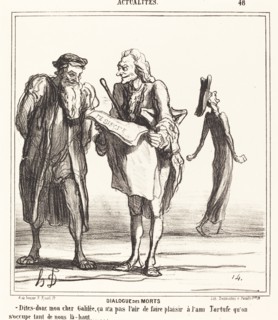 Dialogue des morts, 1867. Creator: Honore Daumier.