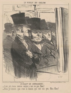 Se posant en connaisseurs, 1852. Creator: Honore Daumier.