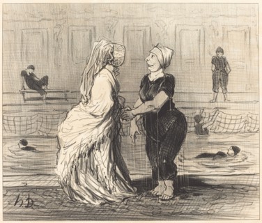 Chère baronne, je vous félicite..., 1847. Creator: Honore Daumier.