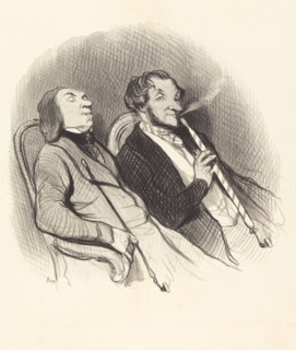 Les fumeurs de hadchids, 1845. Creator: Honore Daumier.
