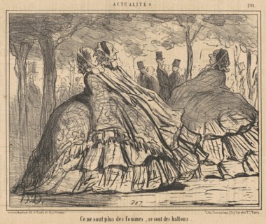 Ce ne sont plus des femmes, ce sont des ballons, 1855.  Creator: Honore Daumier.