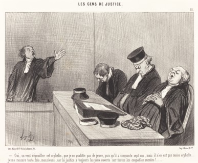Oui, on veut dépouiller cet orphelin..., 1845. Creator: Honore Daumier.