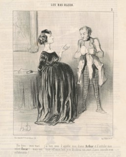 Dis donc...mon mari...j'ai bien envie d'appeler mon drame Arthur.., 1844. Creator: Honore Daumier.