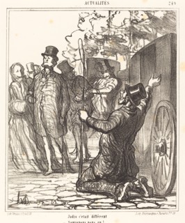 Jadis c'était différent, 1867. Creator: Honore Daumier.