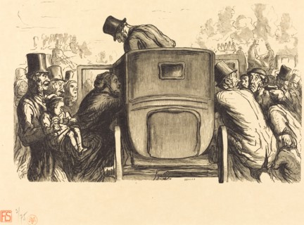 À l'Exposition Universelle: L'Étranger trouve toutes les facilités désirables..., 1867. Creator: Julien Antoine Peulot.
