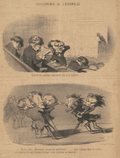 Physionomie de l'Assemblée, 1850.  Creator: Honore Daumier.