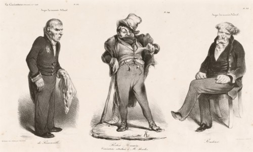 Juges des accusés d'Avril: [Huguet] de Sémonville, Robert Macaire..., [Comte] Roederer, 1835. Creator: Honore Daumier.