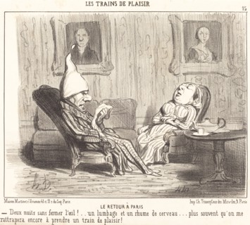 Le retour à Paris, 1852. Creator: Honore Daumier.