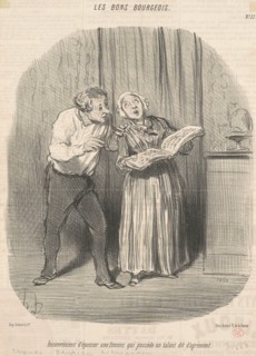 Inconvénient d'épouser une femme qui possède un talent dit d'agrément, 1847. Creator: Honore Daumier.