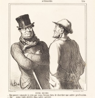 Entre recors, 1865. Creator: Honore Daumier.