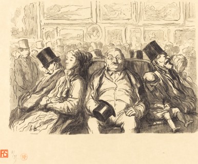 Paris - Exposition des Beaux-Arts - Dans le salon carré - Un Instant de repos, 1868. Creator: Etienne Carjat.