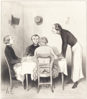 Carotte du restaurant, 1844. Creator: Honore Daumier.