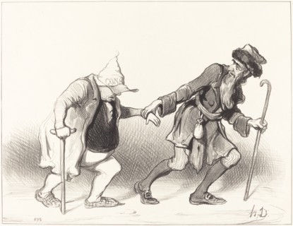 Le Constitutionnel et le Juif errant, 1844. Creator: Honore Daumier.