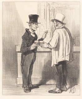 Un défenseur en Justice de Paix causant affaires dans son cabinet habituel, 1846. Creator: Honore Daumier.