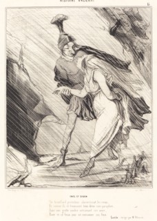 Enée et Didon, 1842. Creator: Honore Daumier.