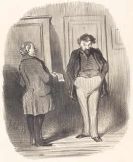Pourriez-vous me dire ce qui vous empêche de payer votre billet?... , 1858. Creator: Honore Daumier.