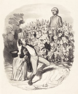 Ah! Saperlotte, je crois que nous sommes pincés!, 1845. Creator: Honore Daumier.