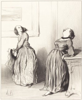 Ah vous trouvez que mon dernier roman n'est pas tout-à-fait à la hauteur..., 1844.  Creator: Honore Daumier.