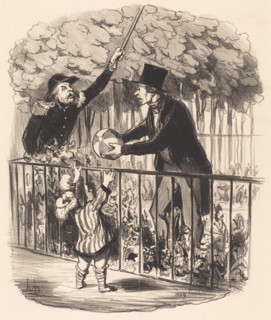 Mais puisque j'vous dis que c'est son ballon et que j'suis son papa!...., 1847. Creator: Honore Daumier.