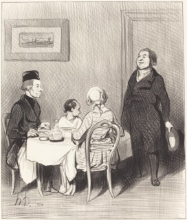 Un ami est un crocodile donné par la civilisation, 1845. Creator: Honore Daumier.