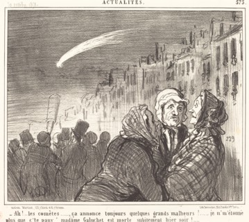 - Ah! ... les comètes.., ça annonce toujours quelques grands malheurs !...., 1858. Creator: Honore Daumier.