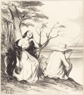 O douleur!... avoir rêvé pendant toute ma vie de jeune fille..., 1844.  Creator: Honore Daumier.