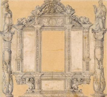 Draft for the framework of the former high altar retable of St. Martin in Messkirch, 1536. Creators: Master of Messkirch, Albrecht Durer.