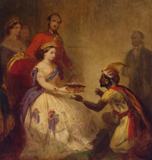 Queen Victoria Giving the Bible to an African Chief (The Secret of England’s Greatness), 1861. Creator: Thomas Jones Barker.