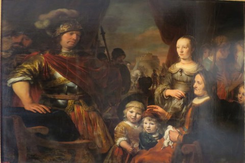 Coriolanus's Mother and Wife Begging Him to Spare Rome, 1662. Creator: Gerbrand van den Eeckhout.