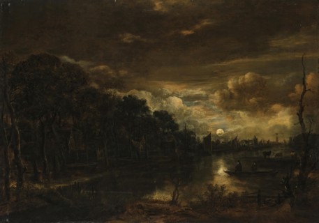 Night Landscape with a River, 1650. Creator: Aert van der Neer.