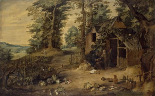 Landscape, (Meeting of St. Antony and St Paul), 1650. Creator: David Teniers II.