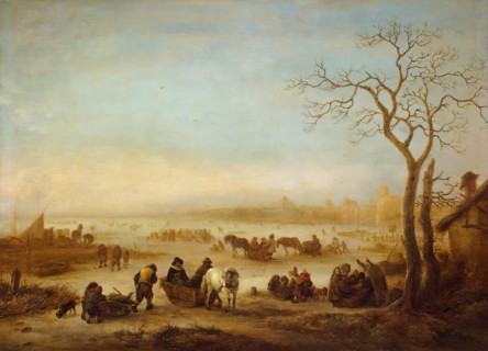 Frozen Lake, 1648. Creator: Isaac van Ostade.