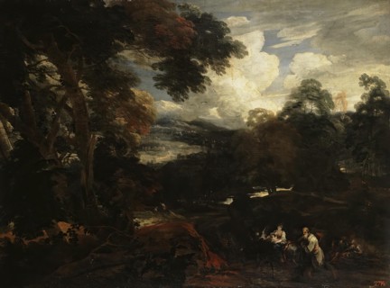 Landscape with Flight into Egypt, 1675. Creator: Lucas Achtschellinck.