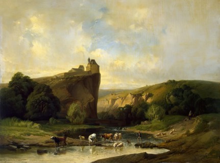 Landscape with a Herd, 1862. Creators: Eugène Verboeckhoven, Joseph Quinaux.