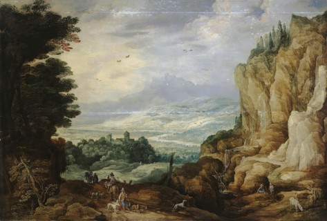 Rock Landscape with a Waterfall, 1610. Creators: Joos de Momper, the younger, Jan Brueghel the Elder.