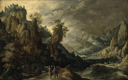 Landscape with Tobias and the Angel, 1550. Creator: Kerstiaen de Keuninck.