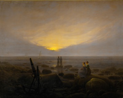 Moonrise over the Sea, 1821. Creator: Caspar David Friedrich.