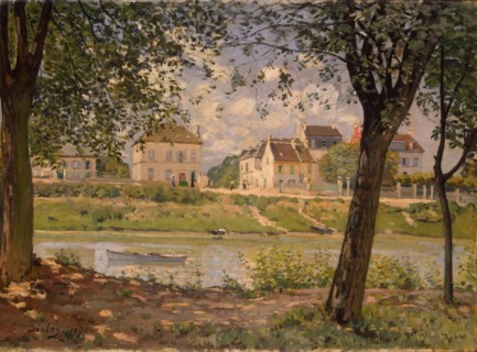 Village on the Banks of the Seine, 1872. Creator: Alfred Sisley.