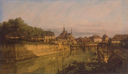 The Moat of Zwinger in Dresden, 1750. Creator: Bernardo Bellotto.