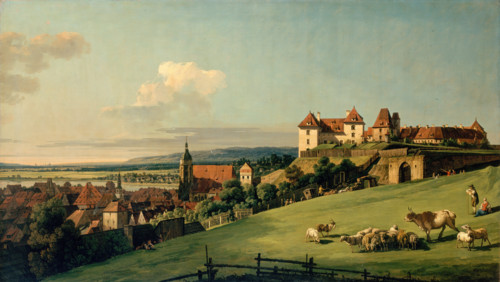 View of Pirna from the Sonnenstein Castle, 1750. Creator: Bernardo Bellotto.