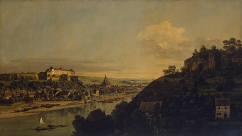 View of Pirna from the Right Bank of the Elba above the Town, 1753. Creator: Bernardo Bellotto.