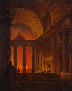 Fire of Rome, 1787. Creator: Hubert Robert.