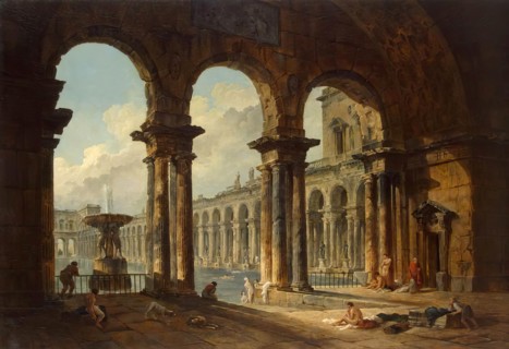 Ancient Ruins Used as Public Baths, 1798. Creator: Hubert Robert.