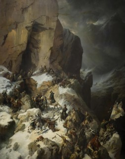 Suvorov Crossing Panixerpass, 1799, 1860. Creator: Alexander von Kotzebue.