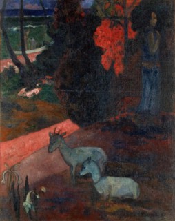 Landscape with Two Goats (Tarari Maruru), 1897. Creator: Paul Gauguin.