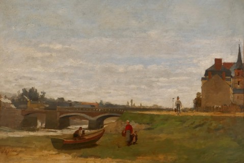 Landscape with a Bridge, 1871. Creator: Stanislas Lepine.