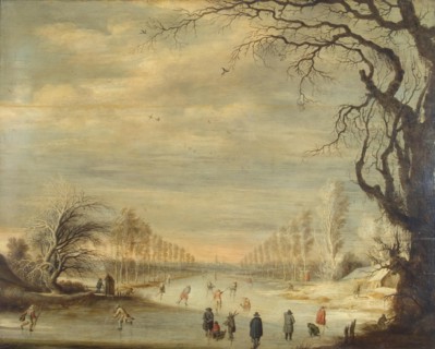 Winter Landscape with Skaters, 1630. Creator: Gysbrecht Leytens.