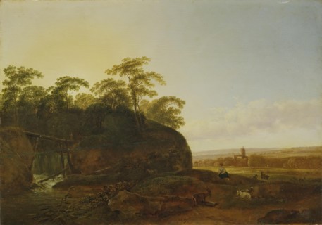 Landscape with Goats, 1773. Creator: Johann Christian Klengel.
