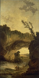 Landscape with an Arch in a Rock, 1780. Creator: Hubert Robert.